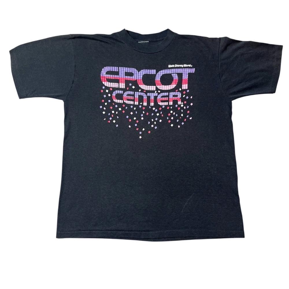 Vintage 80s Black Disney World Epcot Center Shirt